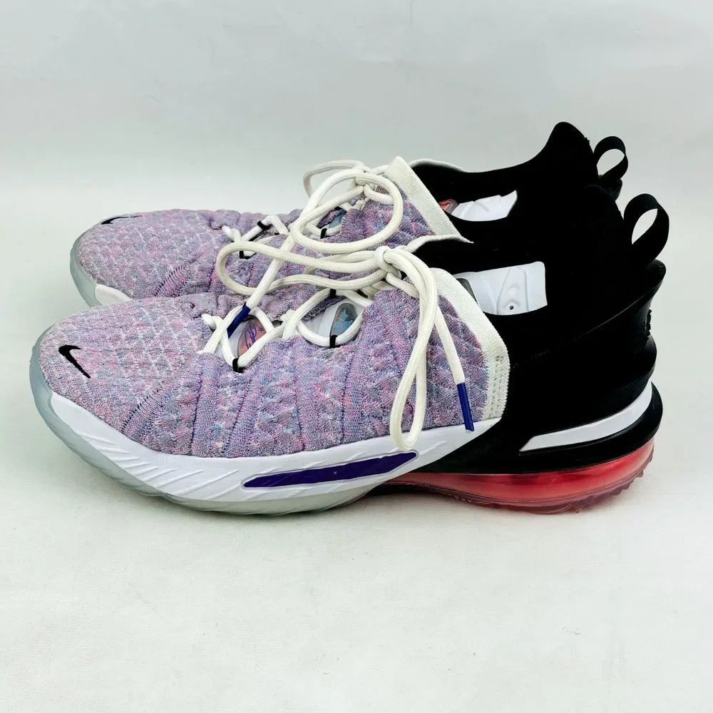 Nike Big Kid's Lebron 18 GS Graffiti‎ Basketball Shoes Youth 7 Purple CW2760-900